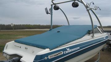 blue boat cover